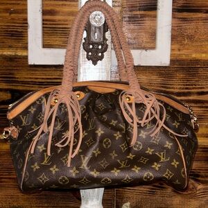 SOLD Authentic Louis Vuitton Tivoli GM, Custom Braided Leather Straps LV Kouture